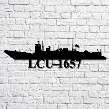 US Navy Metal Sign, Lcu1657 Navy Ship Metal Art, Custom Us Navy Ship Cut Metal Sign, Navy Veteran Metal Sign