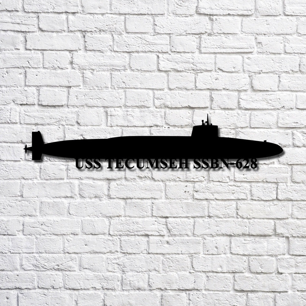 US Navy Metal Sign, Ssbn 628 Navy Ship Metal Art, Custom Us Navy Ship Cut Metal Sign, Navy Veteran Metal Sign