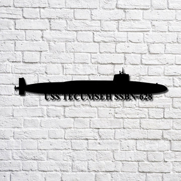 US Navy Metal Sign, Ssbn 628 Navy Ship Metal Art, Custom Us Navy Ship Cut Metal Sign, Navy Veteran Metal Sign