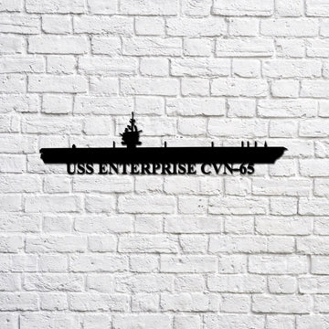 US Navy Metal Sign, USS Enterprise CVN65 Navy Ship Metal Sign, Memory Wall Metal Sign Laser Cut Metal Signs, Navy Veteran Metal Sign