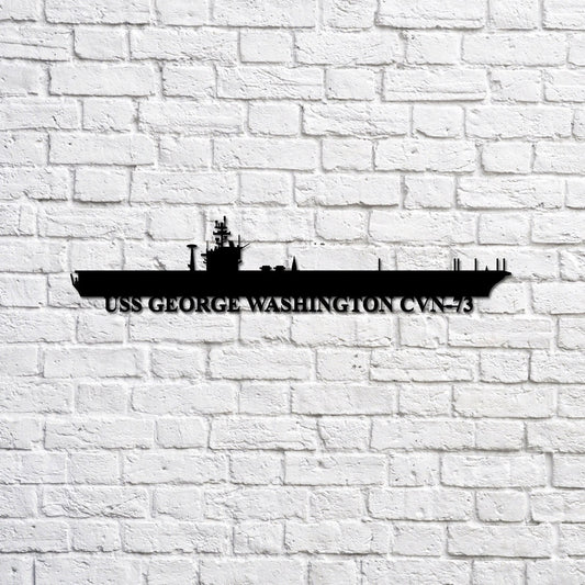 US Navy Metal Sign, USS George Washington CV73 aircraft carrier Navy Ship Metal Sign, Memory Wall Metal Sign Laser Cut Metal Signs, Navy Veteran Metal Sign