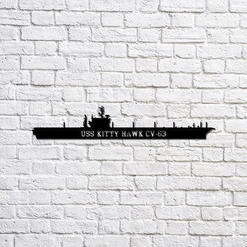 US Navy Metal Sign, USS Kitty Hawk CV63 Navy Ship Metal Sign, Memory Wall Metal Sign Laser Cut Metal Signs, Navy Veteran Metal Sign