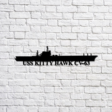 US Navy Metal Sign, USS Kitty Hawk CV63 aircraft carrier Navy Ship Metal Sign, Navy Veteran Metal Sign