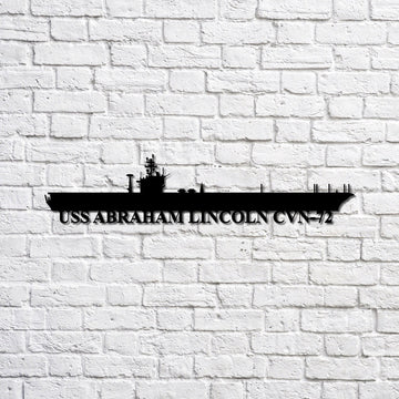 US Navy Metal Sign, Uss Abraham Lincoln Cvn72 Navy Ship Metal Sign, Memory Wall Metal Sign, Navy Veteran Metal Sign