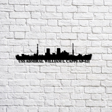 US Navy Metal Sign, Uss Admiral William L Capps Ap121 Navy Ship Metal Sign, Memory Wall Metal Sign, Navy Veteran Metal Sign