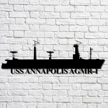 US Navy Metal Sign, Uss Annapolis Agmr1 Navy Ship Metal Art, Custom Us Navy Ship Cut Metal Sign, Navy Veteran Metal Sign