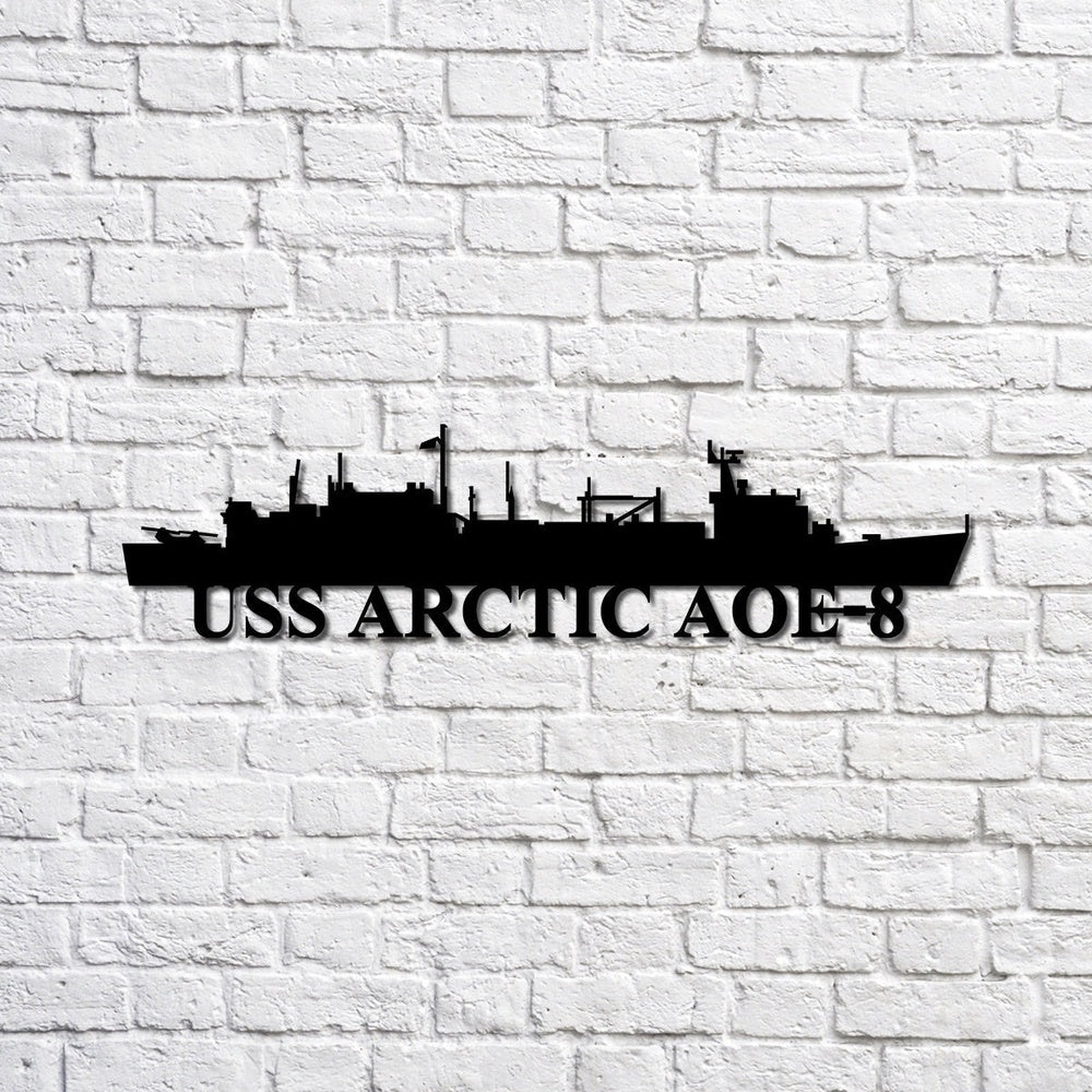 US Navy Metal Sign, Uss Arctic Aoe8 Navy Ship Metal Sign, Memory Wall Metal Sign, Navy Veteran Metal Sign