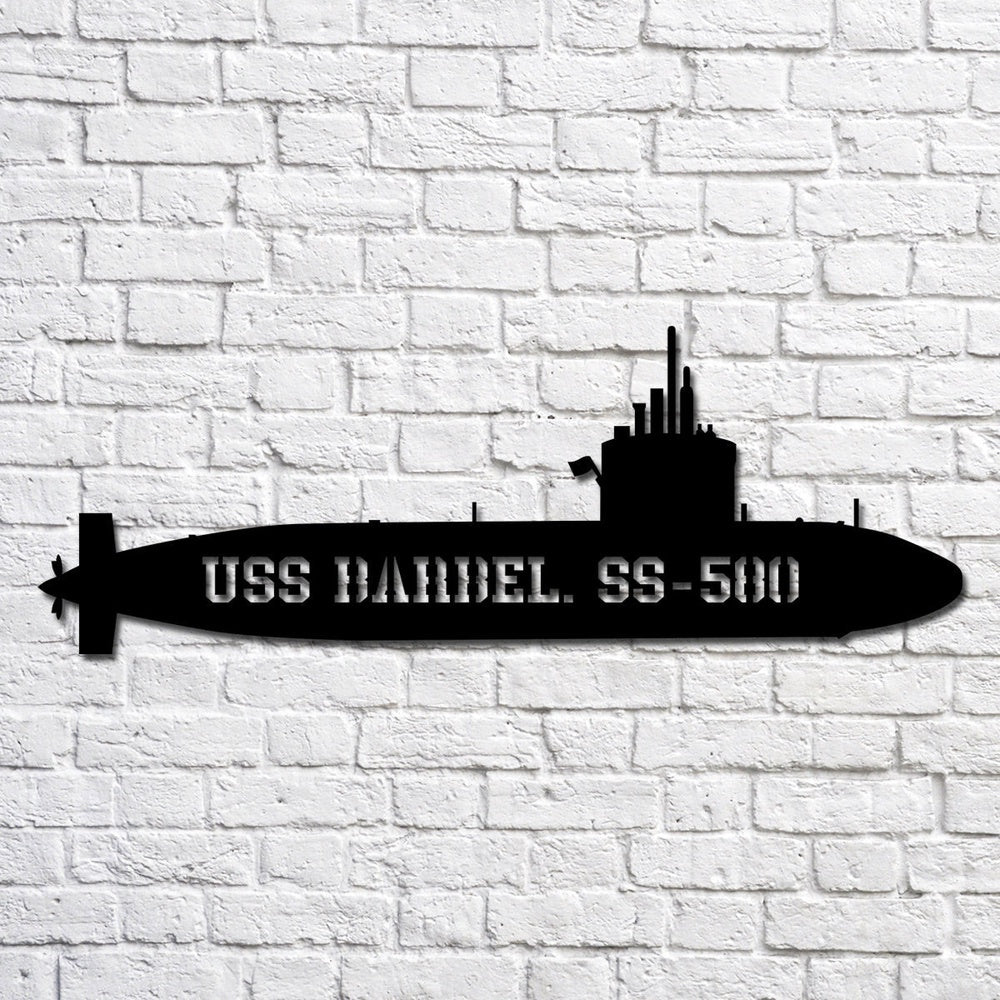US Navy Metal Sign, Uss Barbel Ss580 Navy Ship Metal Art, Custom Us Navy Ship Cut Metal Sign, Navy Veteran Metal Sign