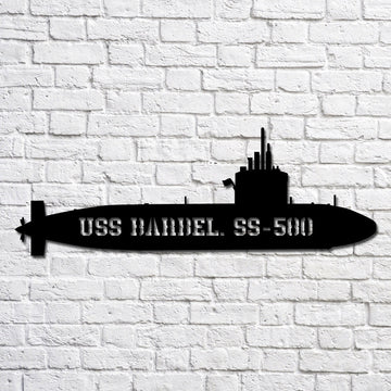 US Navy Metal Sign, Uss Barbel Ss580 Navy Ship Metal Art, Custom Us Navy Ship Cut Metal Sign, Navy Veteran Metal Sign