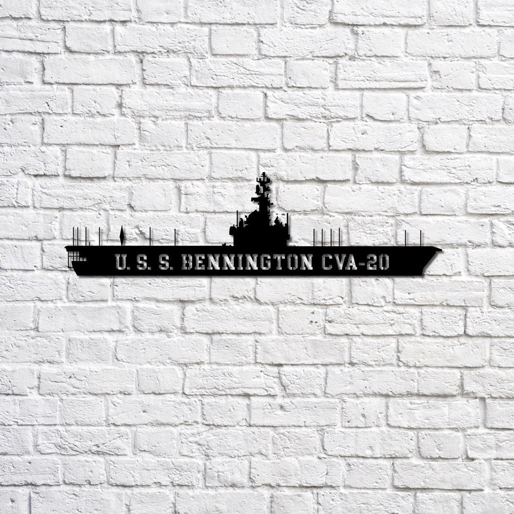 US Navy Metal Sign, Uss Bennington Cva20 Navy Ship Metal Sign, Memory Wall Metal Sign, Navy Veteran Metal Sign