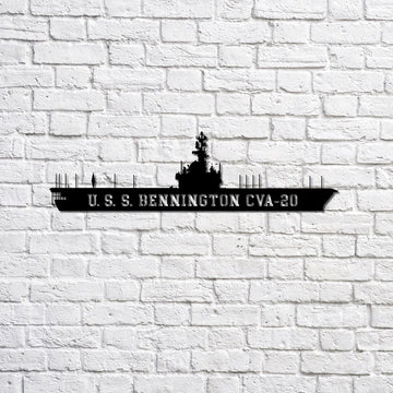 US Navy Metal Sign, Uss Bennington Cva20 Navy Ship Metal Sign, Memory Wall Metal Sign, Navy Veteran Metal Sign