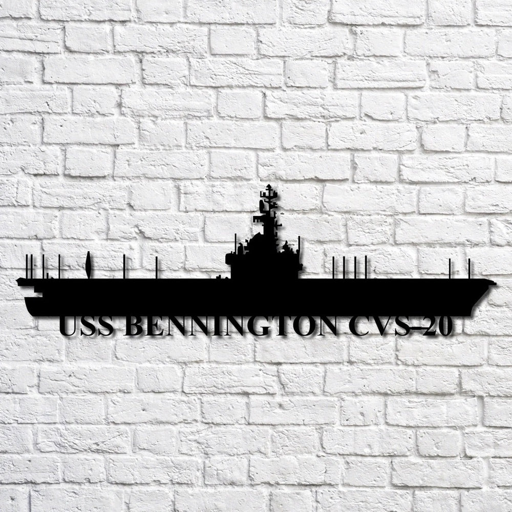 US Navy Metal Sign, Uss Bennington Cvs20 Navy Ship Metal Art, Custom Us Navy Ship Cut Metal Sign, Navy Veteran Metal Sign