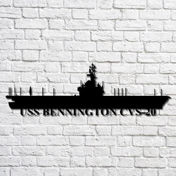 US Navy Metal Sign, Uss Bennington Cvs20 Navy Ship Metal Art, Custom Us Navy Ship Cut Metal Sign, Navy Veteran Metal Sign