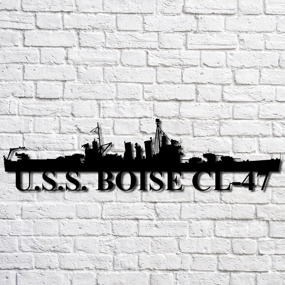 US Navy Metal Sign, Uss Boise Cl47 Navy Ship Metal Art, Custom Us Navy Ship Cut Metal Sign, Navy Veteran Metal Sign
