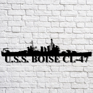 US Navy Metal Sign, Uss Boise Cl47 Navy Ship Metal Art, Custom Us Navy Ship Cut Metal Sign, Navy Veteran Metal Sign