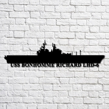 US Navy Metal Sign, Uss Bonhomme Richard Lhd 6 Navy Ship Metal Art, Custom Us Navy Ship Cut Metal Sign, Navy Veteran Metal Sign