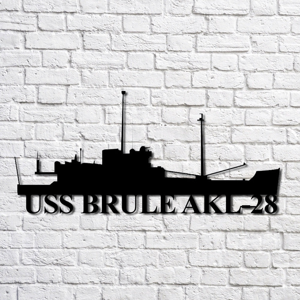 US Navy Metal Sign, Uss Brule Akl28 Navy Ship Metal Art, Custom Us Navy Ship Cut Metal Sign, Navy Veteran Metal Sign