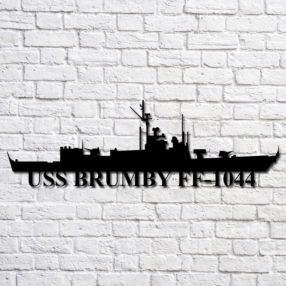 US Navy Metal Sign, Uss Brumby Ff1044 Navy Ship Metal Art, Custom Us Navy Ship Cut Metal Sign, Navy Veteran Metal Sign