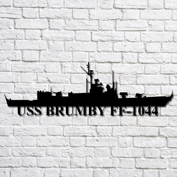 US Navy Metal Sign, Uss Brumby Ff1044 Navy Ship Metal Art, Custom Us Navy Ship Cut Metal Sign, Navy Veteran Metal Sign