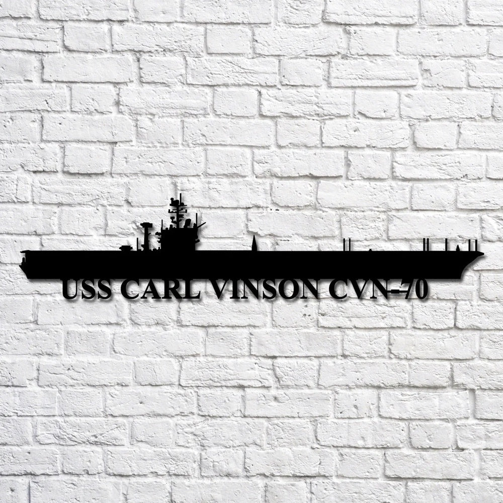 US Navy Metal Sign, Uss Carl Vinson Cvn70 V2 Navy Ship Metal Art, Custom Us Navy Ship Cut Metal Sign, Navy Veteran Metal Sign