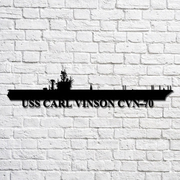 US Navy Metal Sign, Uss Carl Vinson Cvn70 V2 Navy Ship Metal Art, Custom Us Navy Ship Cut Metal Sign, Navy Veteran Metal Sign