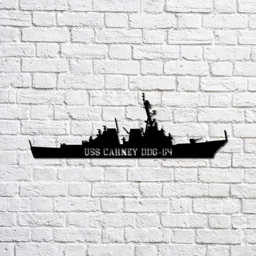 US Navy Metal Sign, Uss Carney Ddg84 Navy Ship Metal Sign, Memory Wall Metal Sign, Navy Veteran Metal Sign