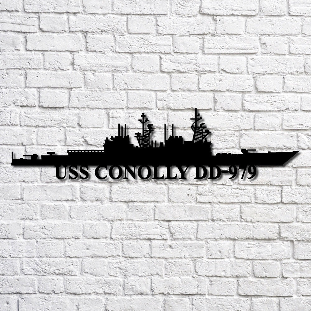 US Navy Metal Sign, Uss Caron Dd970 V2 Navy Ship Metal Art, Custom Us Navy Ship Cut Metal Sign, Navy Veteran Metal Sign