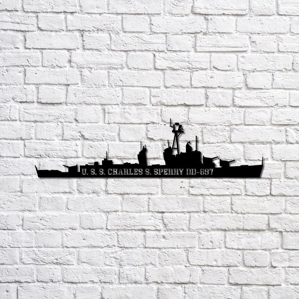 US Navy Metal Sign, Uss Charles S Sperry Dd697 Navy Ship Metal Sign, Memory Wall Metal Sign, Navy Veteran Metal Sign