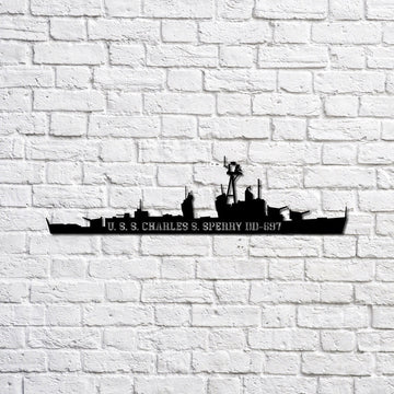 US Navy Metal Sign, Uss Charles S Sperry Dd697 Navy Ship Metal Sign, Memory Wall Metal Sign, Navy Veteran Metal Sign