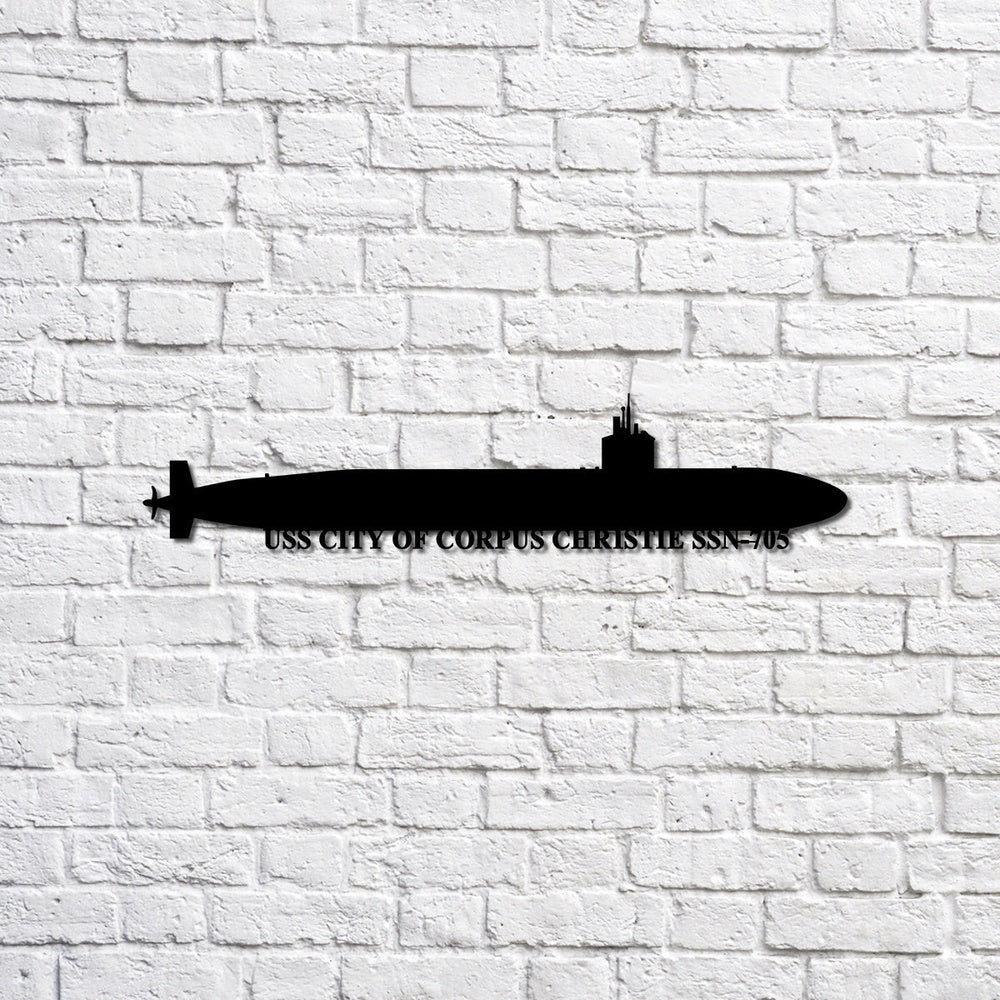 US Navy Metal Sign, Uss City Of Corpus Christie Ssn705 Navy Ship Metal Sign, Memory Wall Metal Sign, Navy Veteran Metal Sign
