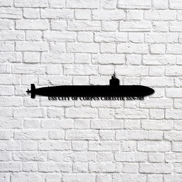 US Navy Metal Sign, Uss City Of Corpus Christie Ssn705 Navy Ship Metal Sign, Memory Wall Metal Sign, Navy Veteran Metal Sign