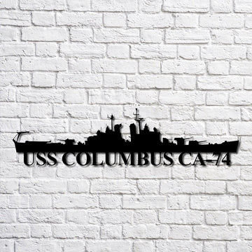 US Navy Metal Sign, Uss Columbus Ca74 Navy Ship Metal Art, Custom Us Navy Ship Cut Metal Sign, Navy Veteran Metal Sign