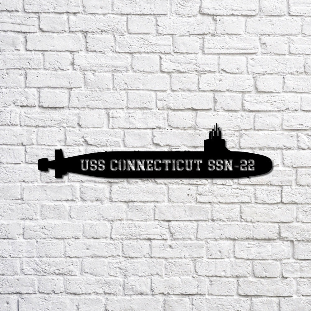 US Navy Metal Sign, Uss Connecticut Ssn22 Navy Ship Metal Sign, Memory Wall Metal Sign, Navy Veteran Metal Sign