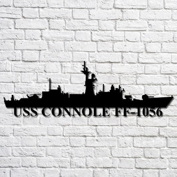 US Navy Metal Sign, Uss Connole Ff1056 Navy Ship Metal Art, Custom Us Navy Ship Cut Metal Sign, Navy Veteran Metal Sign