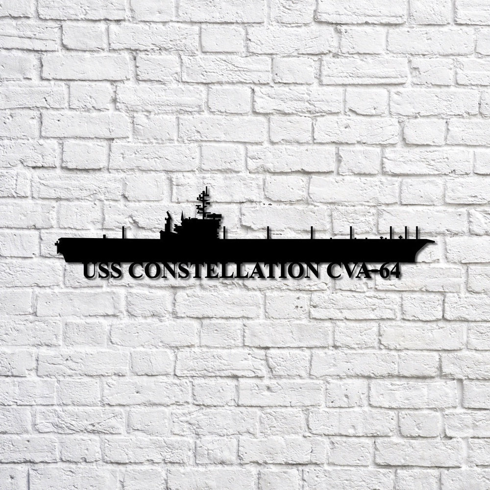 US Navy Metal Sign, Uss Constellation Cva64 Navy Ship Metal Sign, Memory Wall Metal Sign, Navy Veteran Metal Sign