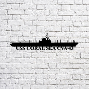 US Navy Metal Sign, Uss Coral Sea Cva43 Navy Ship Metal Sign, Memory Wall Metal Sign, Navy Veteran Metal Sign