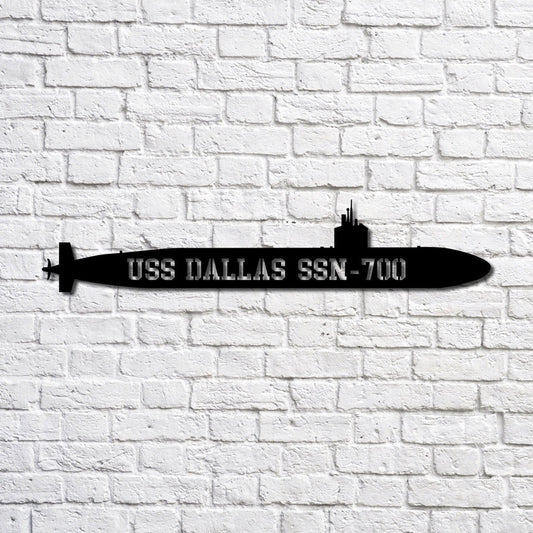 US Navy Metal Sign, Uss Dallas, Ssn700 Navy Ship Metal Art, Custom Us Navy Ship Cut Metal Sign, Navy Veteran Metal Sign