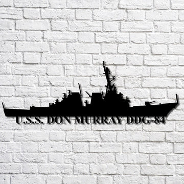 US Navy Metal Sign, Uss Don Murray Ddg84 Navy Ship Metal Art, Custom Us Navy Ship Cut Metal Sign, Navy Veteran Metal Sign