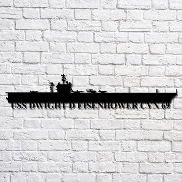 US Navy Metal Sign, Uss Dwight D Eisenhower Cvn 69 Navy Ship Metal Art, Navy Veteran Metal Sign