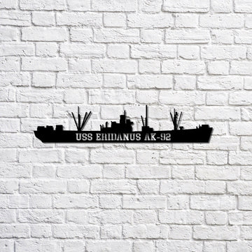 US Navy Metal Sign, Uss Eridanus Ak92 Navy Ship Metal Sign, Memory Wall Metal Sign, Navy Veteran Metal Sign