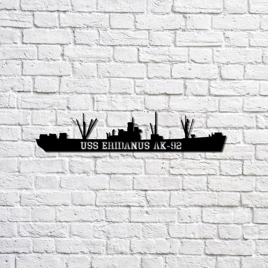 US Navy Metal Sign, Uss Eridanus Ak92 Navy Ship Metal Sign, Memory Wall Metal Sign, Navy Veteran Metal Sign