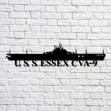 US Navy Metal Sign, Uss Essex Cva9 Navy Ship Metal Art, Custom Us Navy Ship Cut Metal Sign, Navy Veteran Metal Sign