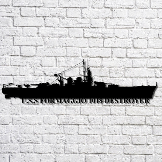 US Navy Metal Sign, Uss Formaggio 1018 Destroyer Navy Ship Metal Art, Custom Us Navy Ship Cut Metal Sign, Navy Veteran Metal Sign