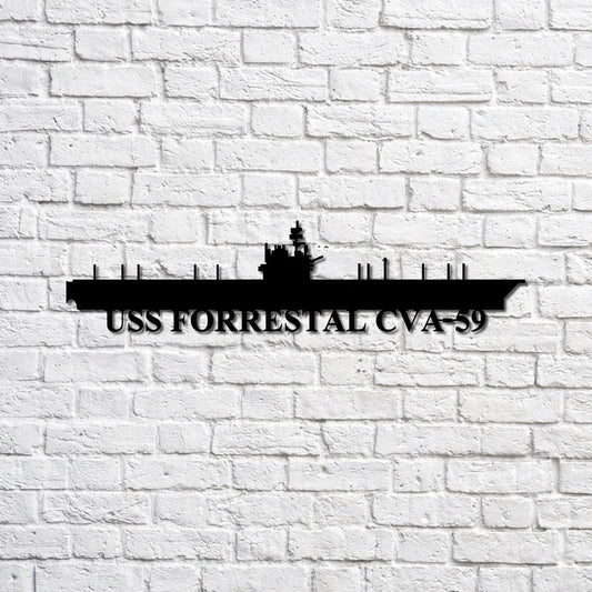 US Navy Metal Sign, Uss Forrestal Cva59 Navy Ship Metal Sign, Memory Wall Metal Sign, Navy Veteran Metal Sign