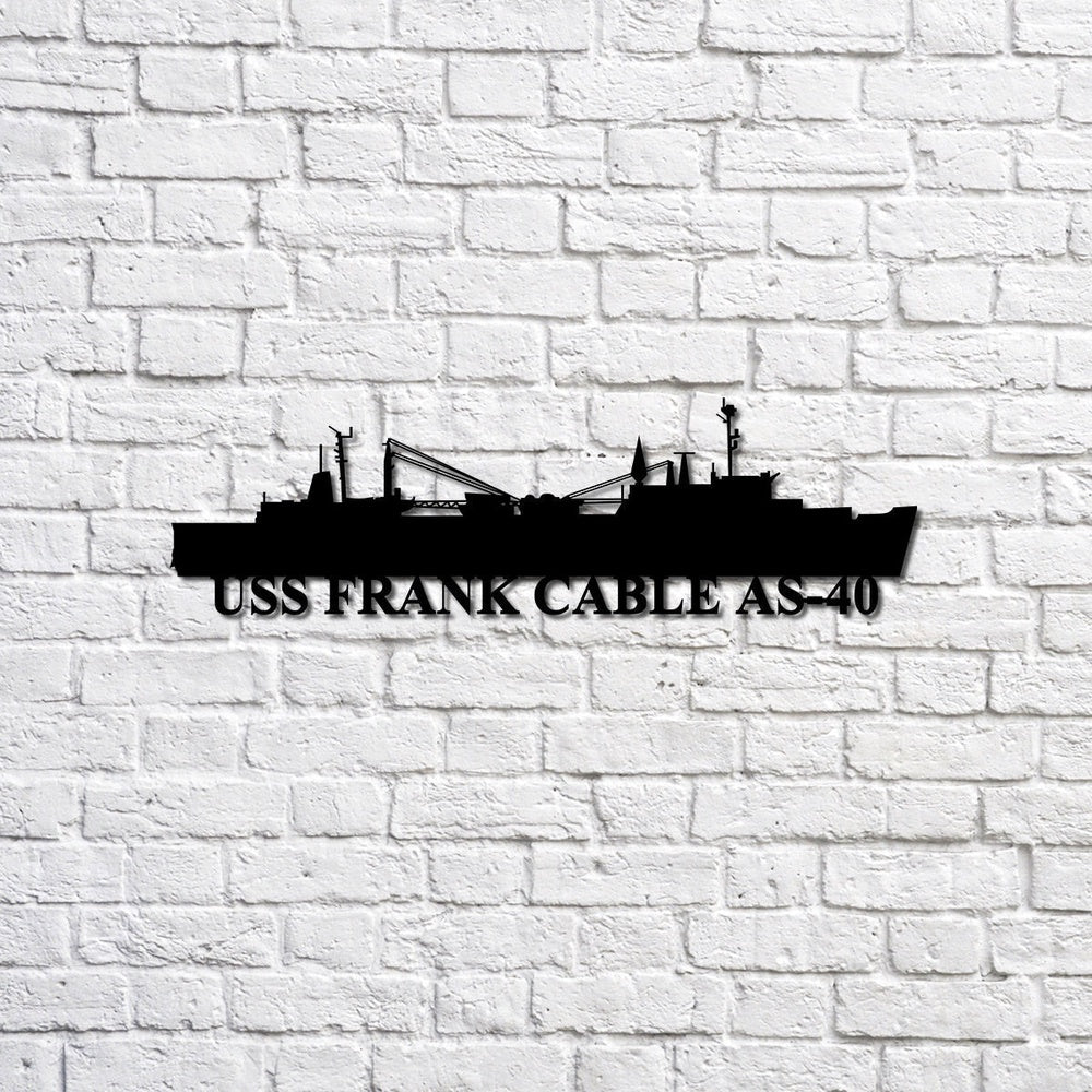US Navy Metal Sign, Uss Frank Cable As40 Navy Ship Metal Sign, Memory Wall Metal Sign, Navy Veteran Metal Sign