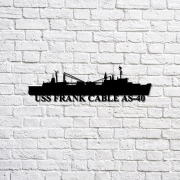 US Navy Metal Sign, Uss Frank Cable As40 Navy Ship Metal Sign, Memory Wall Metal Sign, Navy Veteran Metal Sign