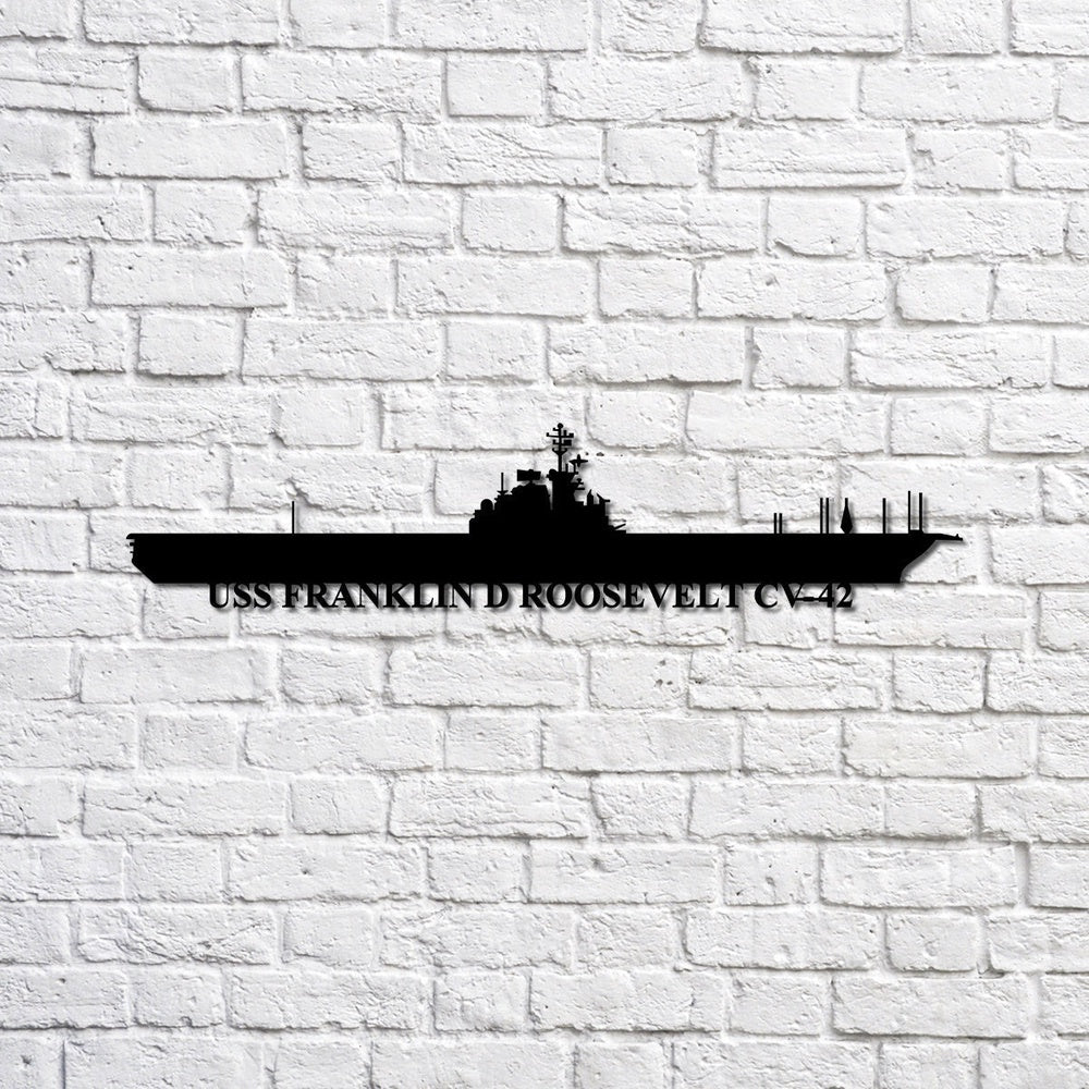 US Navy Metal Sign, Uss Franklin D Roosevelt Cv42 Navy Ship Metal Sign, Memory Wall Metal Sign, Navy Veteran Metal Sign