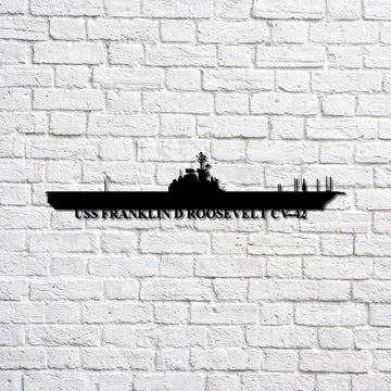 US Navy Metal Sign, Uss Franklin D Roosevelt Cv42 Navy Ship Metal Sign, Memory Wall Metal Sign, Navy Veteran Metal Sign