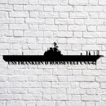 US Navy Metal Sign, Uss Franklin D Roosevelt Cva42 Navy Ship Metal Art, Custom Us Navy Ship Cut Metal Sign, Navy Veteran Metal Sign