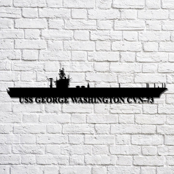 US Navy Metal Sign, Uss George Washington Cvn73 Navy Ship Metal Art, Custom Us Navy Ship Cut Metal Sign, Navy Veteran Metal Sign